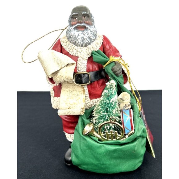 Clothtique Possible Dream Other - Clothtique Black Santa Possible Dreams Christmas Ornament 7" NWT 1993